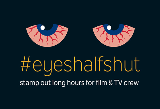Eyes half shut